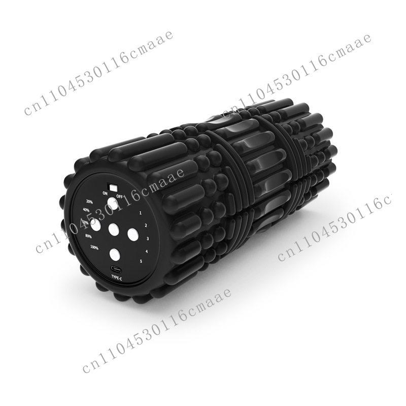 Vibrating Foam Roller - 5段階振動フォームシャフト（理学療法エクササイズ用）、高強度EVAバックマッサージフィットネスローラー