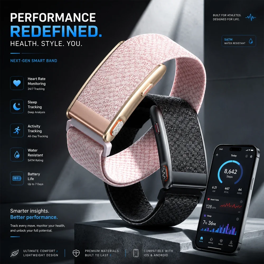 Health Wellness App - 新登場 スクリーンレススマートヘルスウォッチ ECG SpO2 HRV 血圧
