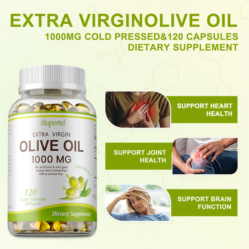 Health Wellness Vitality - オリーブオイルソフトジェル1000mg - 細胞の修復を促進し、関節、脳、心臓の健康をサポートし、全体的な健康状態を向上させ、活力を高めます。