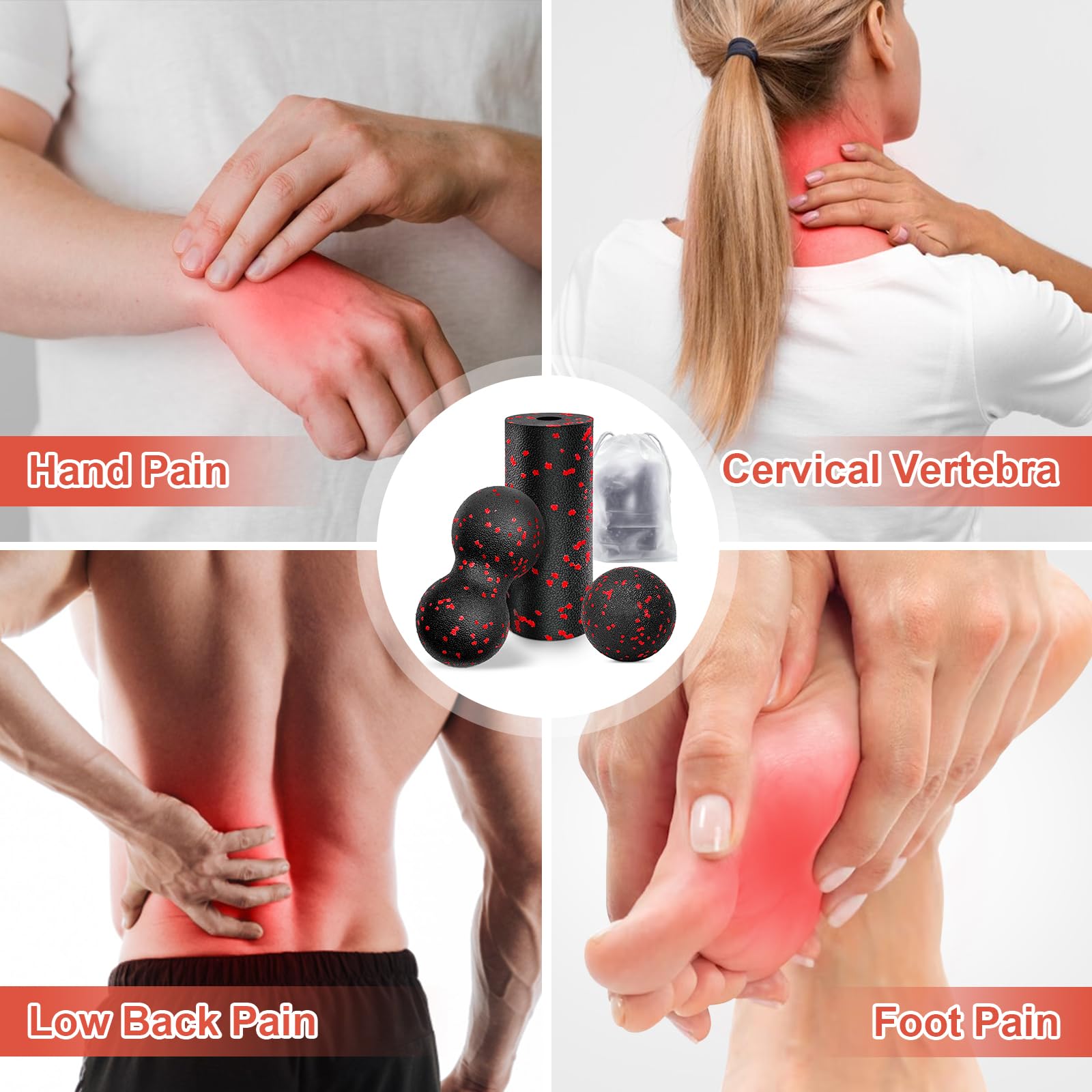 中空ヨガローラーマッサージピーナッツボールセット EPP フ - Vibrating Foam Roller のレビューと価格