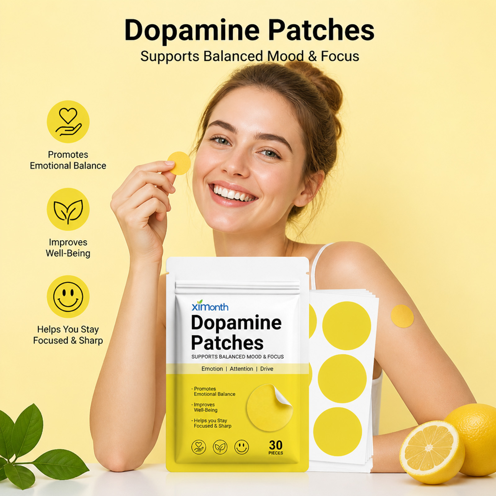 ドーパミンパッチ 活力増強 瞬間的な気分と集中力向上 集中力 - Health Wellness Vitality のレビューと価格