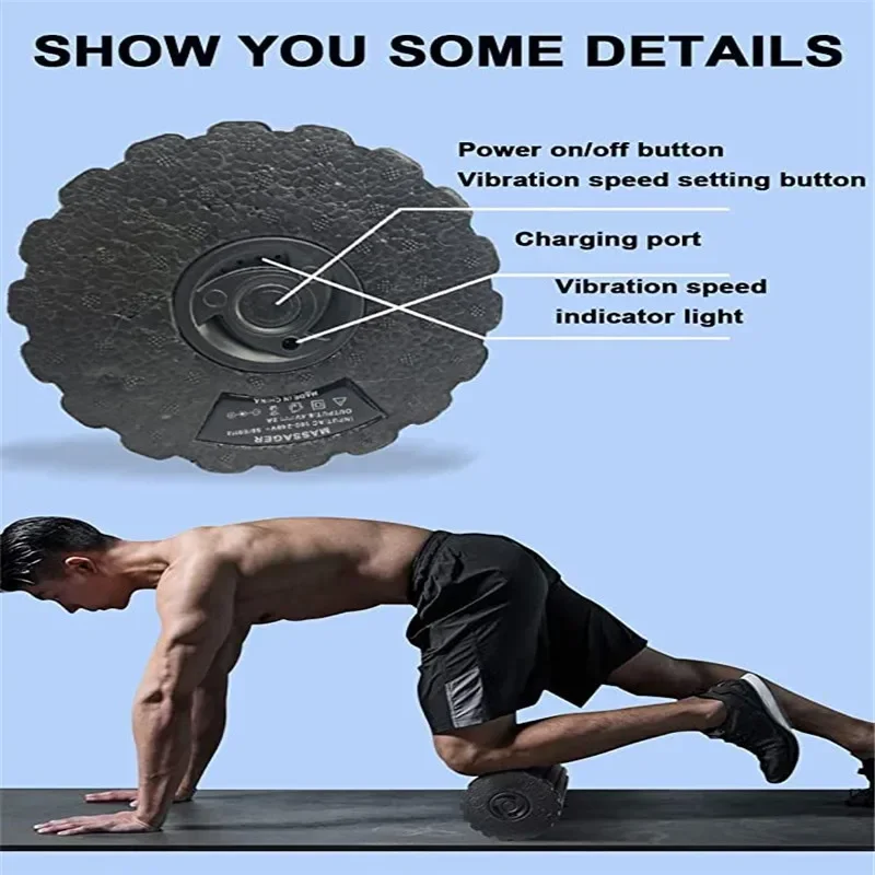 振動付き電動ヨガマッサージフォームマッサージャー,4スピード - Vibrating Foam Roller のレビューと価格