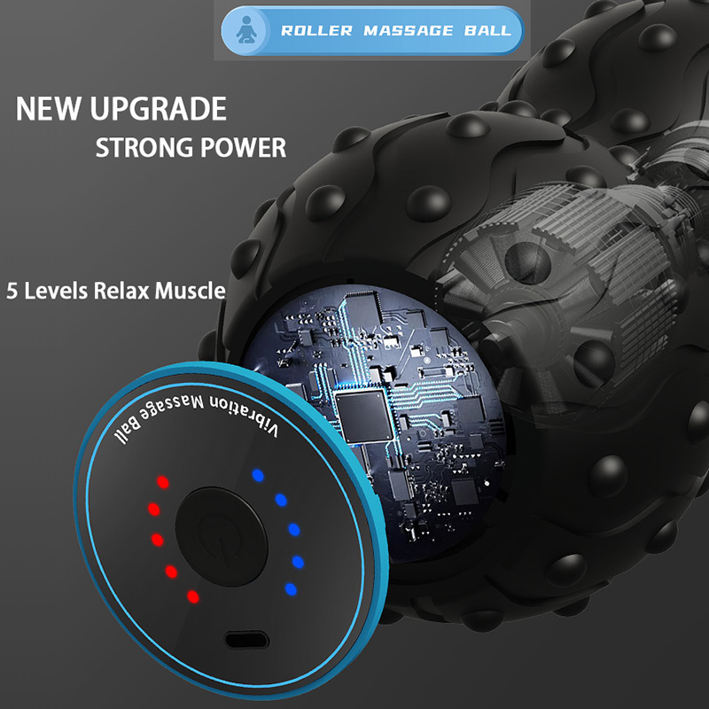 充電式5段階振動マッサージボール　携帯用ピーナッツ型マッサー - Vibrating Foam Roller のレビューと価格